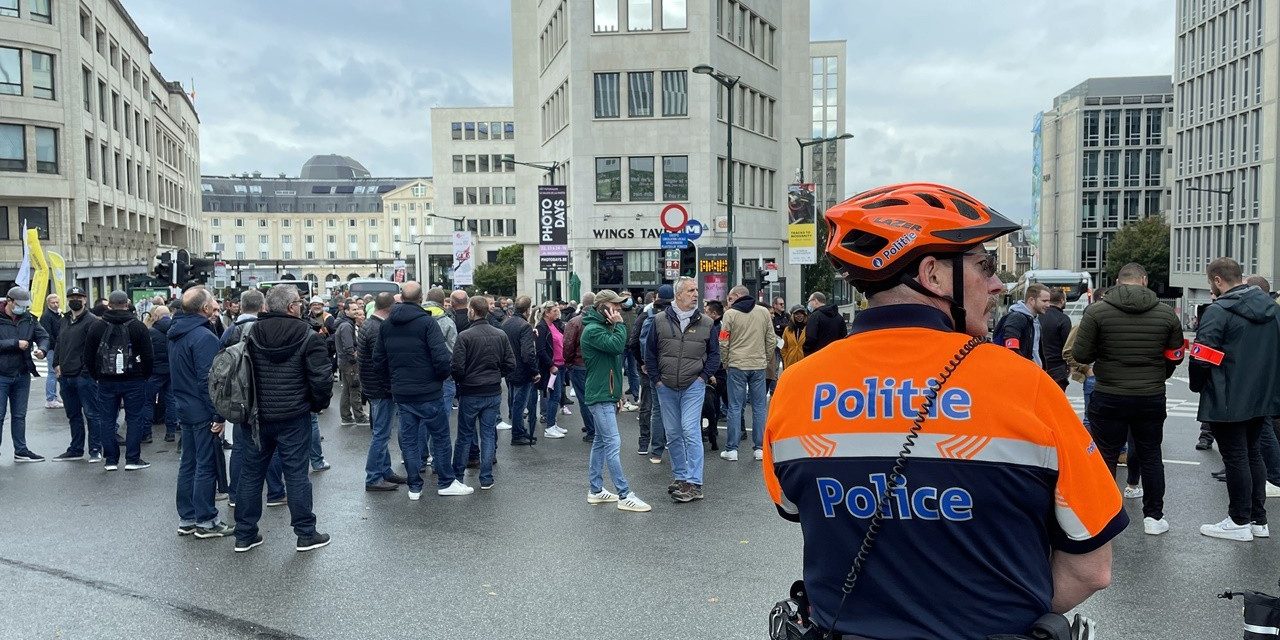 Belçika’da polisler aksiyon düzenledi