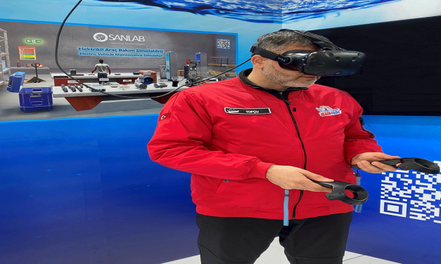 SANLAB, elektrikli araç bakım simülatörünü TEKNOFEST’te sergiledi